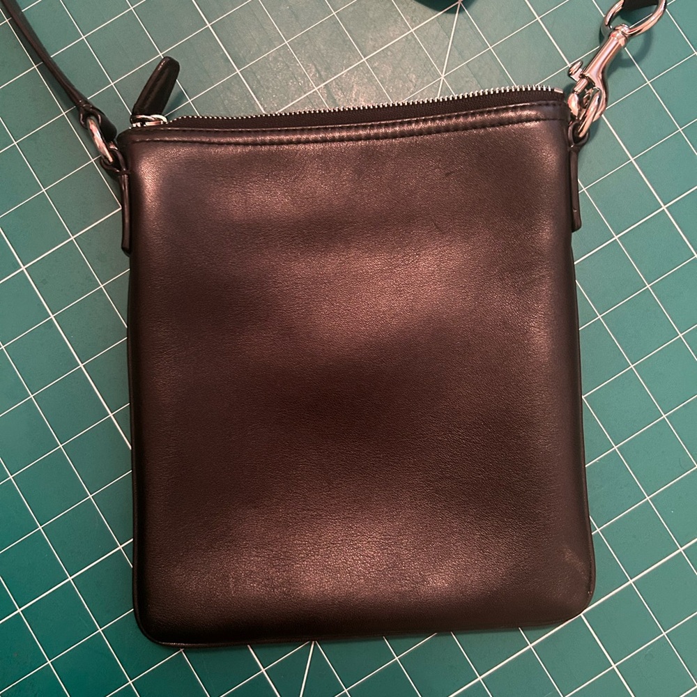 Coach Black Leather Messenger Bag - Picture 3 of 6